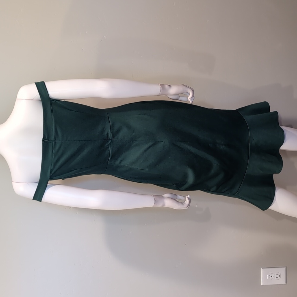 SHEIN Green Sweetheart Off Shoulder Ruffle Hem Midi Dress With Slit Size Medium - Picture 5 of 11